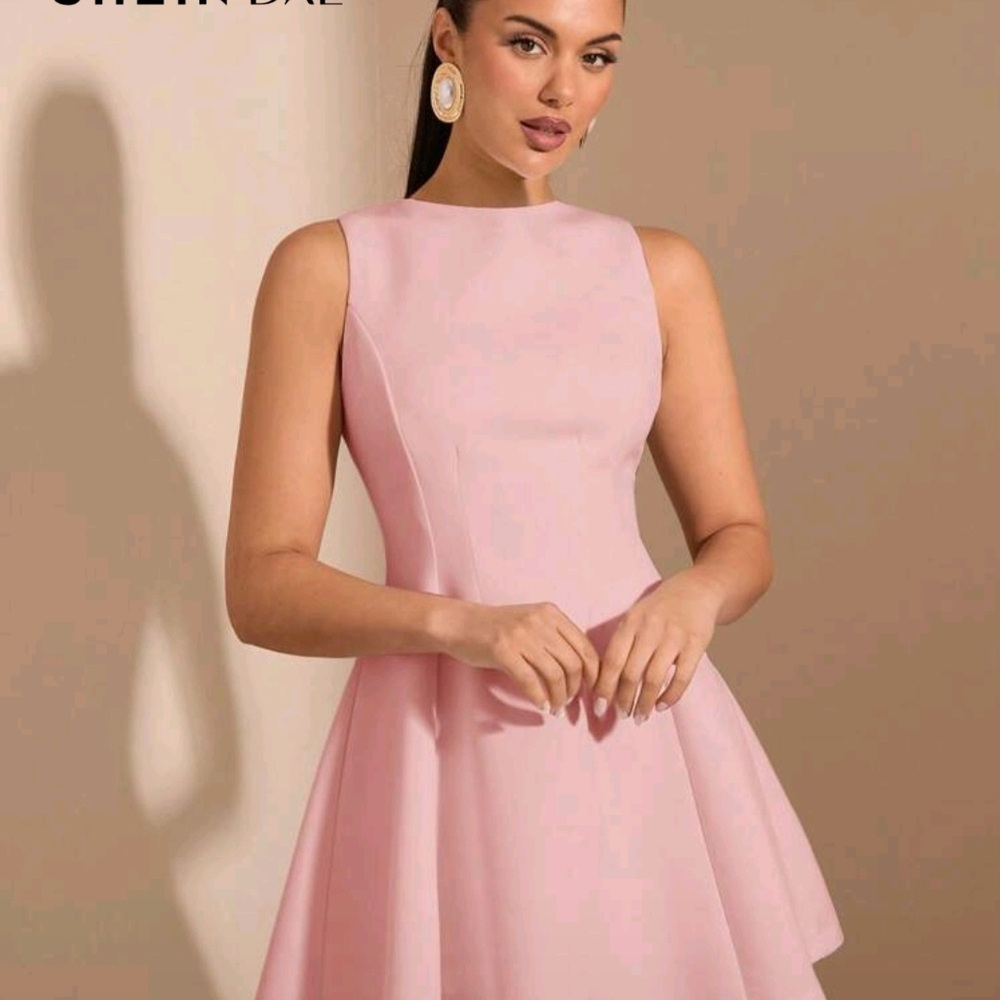 Shein Bae NWT Elegant Pink Sleeveless Dress